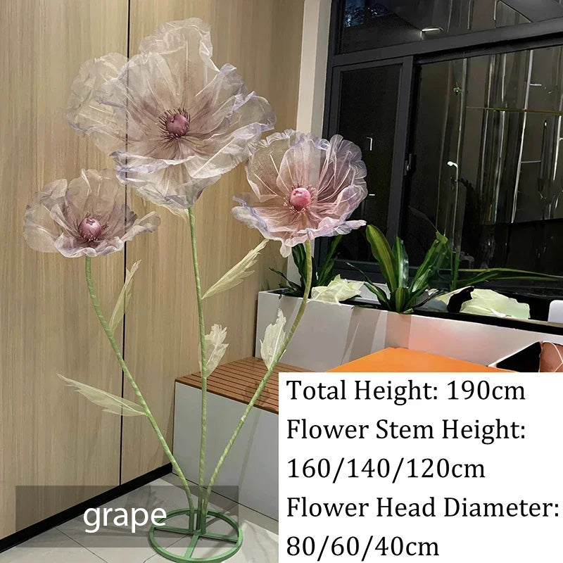 Artificial Flower Silk Poppy