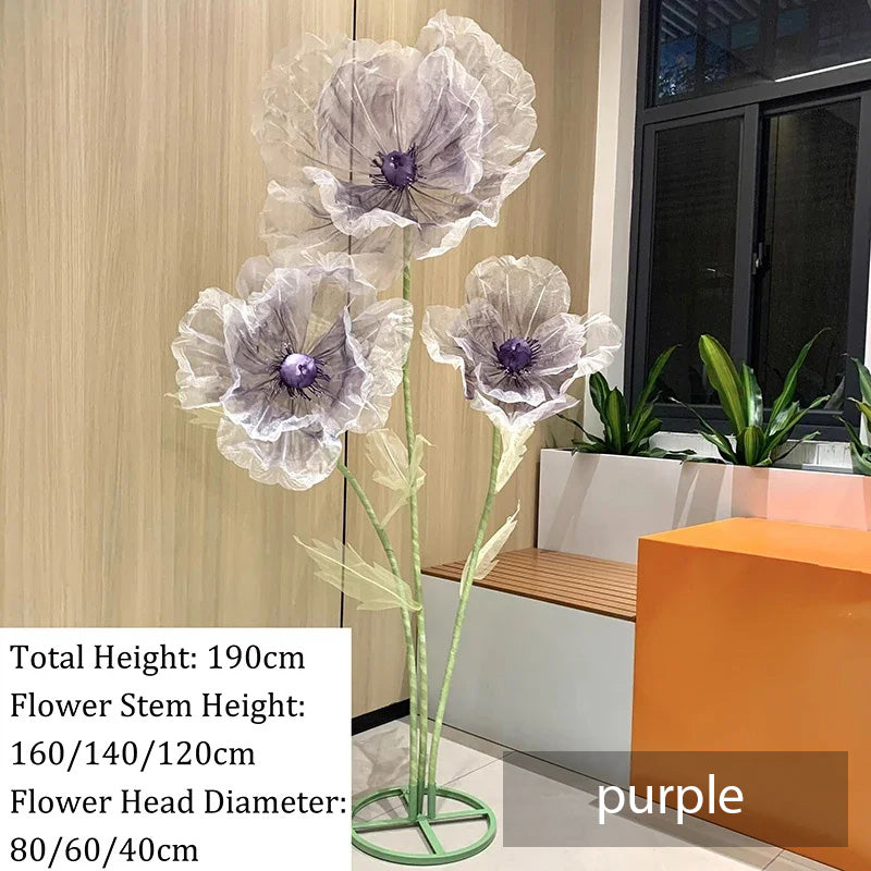 Artificial Flower Silk Poppy