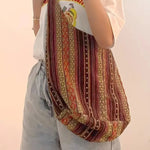 Bohemian Canvas Hobo Bag