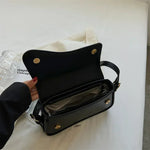 Fashion Women’s Vintage Leather Bag black open