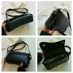 Fashion Women’s Vintage Leather Bag black different views