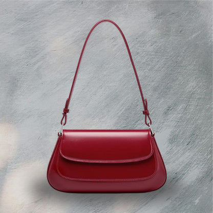 Fashion Women’s Baguette Bag red color general view
