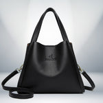 Fashion Women's Genuine Leather Tote Bag black