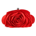 Fashion Women’s Floral Evening Clutch red color