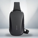 Men's Crossbody Stylish Backpack main view in black color