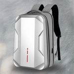 Men's Stylish Hard Shell Backpack general view white color