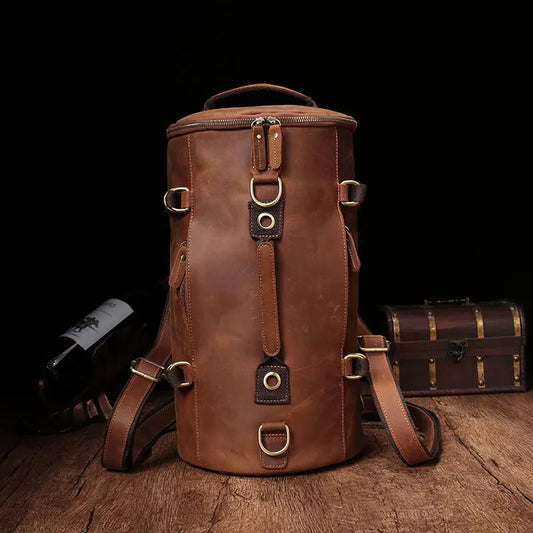 Men's Bucket Leather Backpack main view
