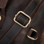 Men's Bucket Leather Backpack details