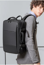 Men's Stylish Expandable Backpack side view with man