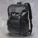 Mens Classic PU Leather Backpack main view