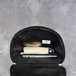 Mens Classic PU Leather Backpack top view