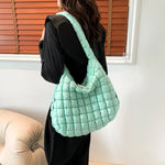 Quilted Nylon Hobo Bag