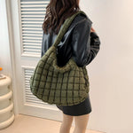 Quilted Nylon Hobo Bag