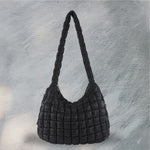 Quilted Nylon Hobo Bag
