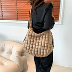 Quilted Nylon Hobo Bag