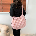 Quilted Nylon Hobo Bag