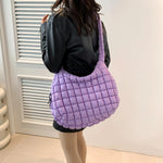 Quilted Nylon Hobo Bag