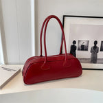 Trendy Women’s Baguette Shoulder Bag red color nice view