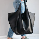 Trendy Women's Large Capacity Tote Bag Black color