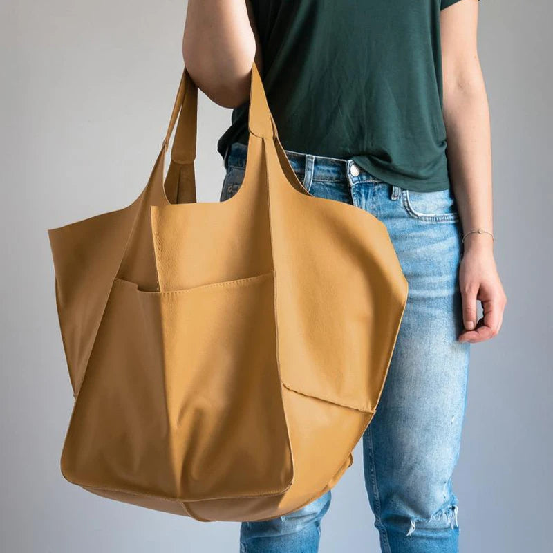 Trendy Women's Large Capacity Tote Bag Yellow