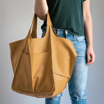 Trendy Women's Large Capacity Tote Bag Yellow