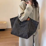 Trendy Women's Leopard Tote Bag gray 3