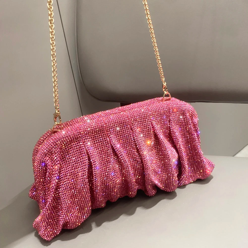 Trendy Women’s Shiny Clutch Bag pink