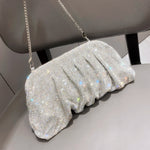 Trendy Women’s Shiny Clutch Bag silver