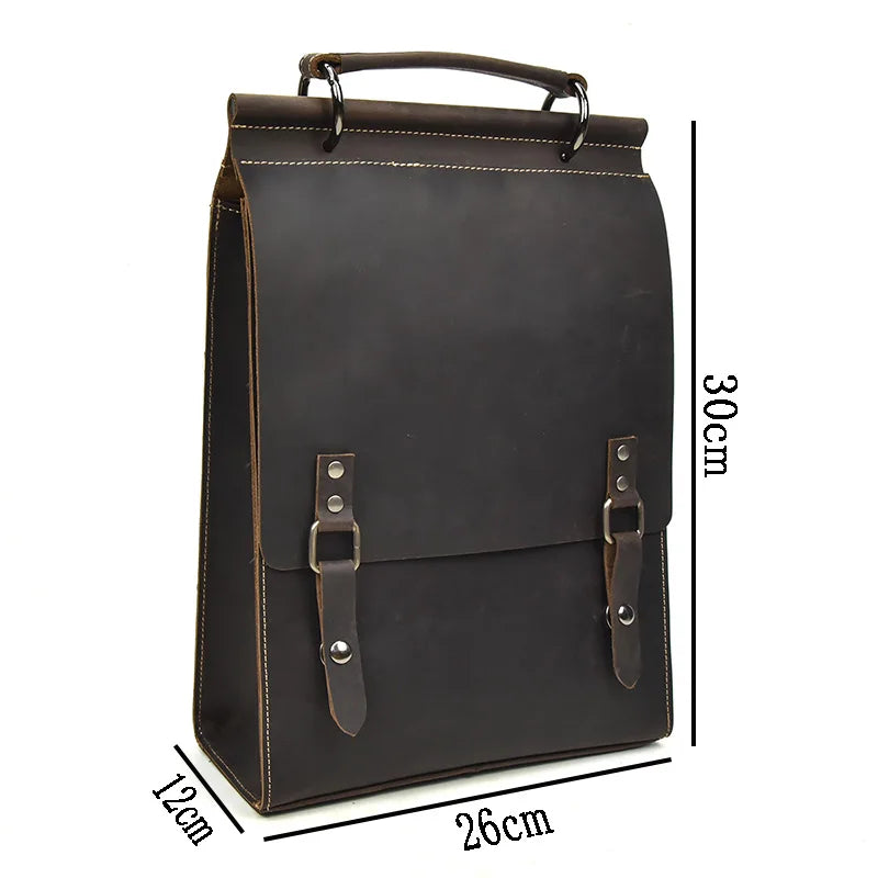 Unisex Fashion Leather Backpack sizes