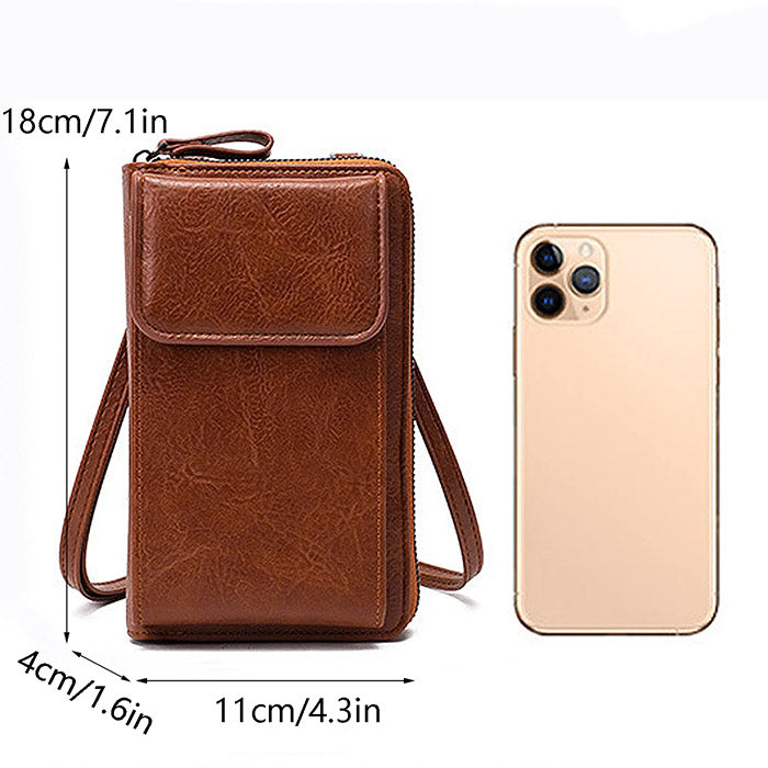 Women's Zip-Closure Crossbody Mini Bag compare to phone