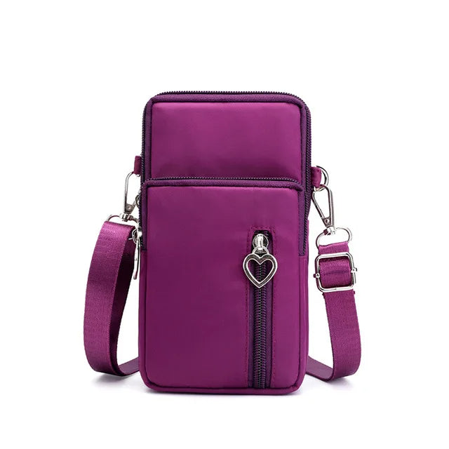 Women’s Nylon Crossbody Mini Bag Purple