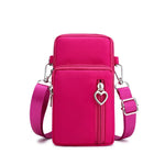 Women’s Nylon Crossbody Mini Bag Rose Red