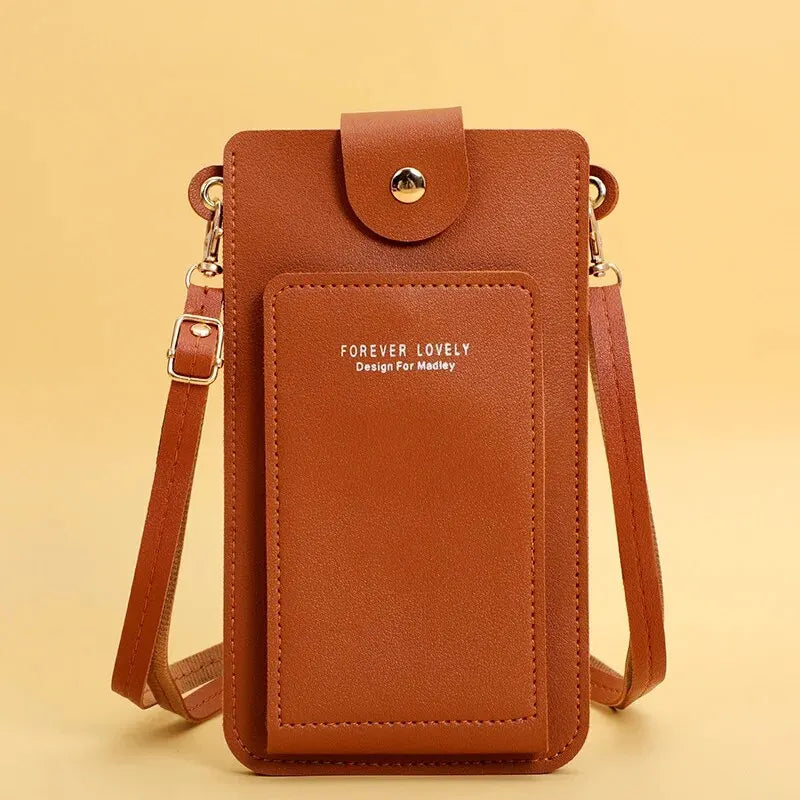 Women’s Touchscreen Crossbody Mini Bag Brown