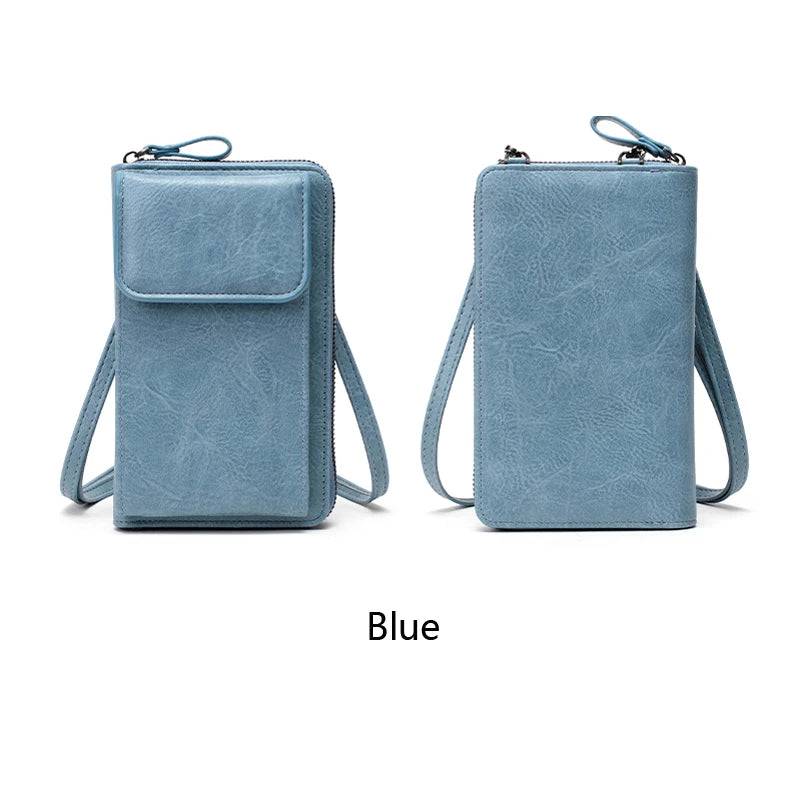 Women's Zip-Closure Crossbody Mini Bag Blue