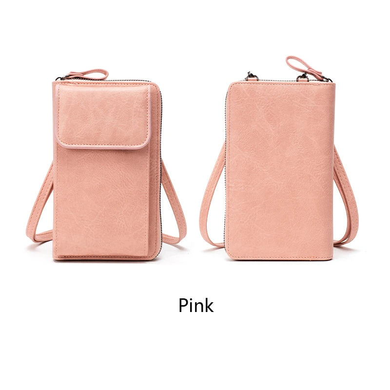 Women's Zip-Closure Crossbody Mini Bag Pink