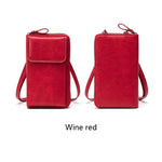 Women's Zip-Closure Crossbody Mini Bag wine red