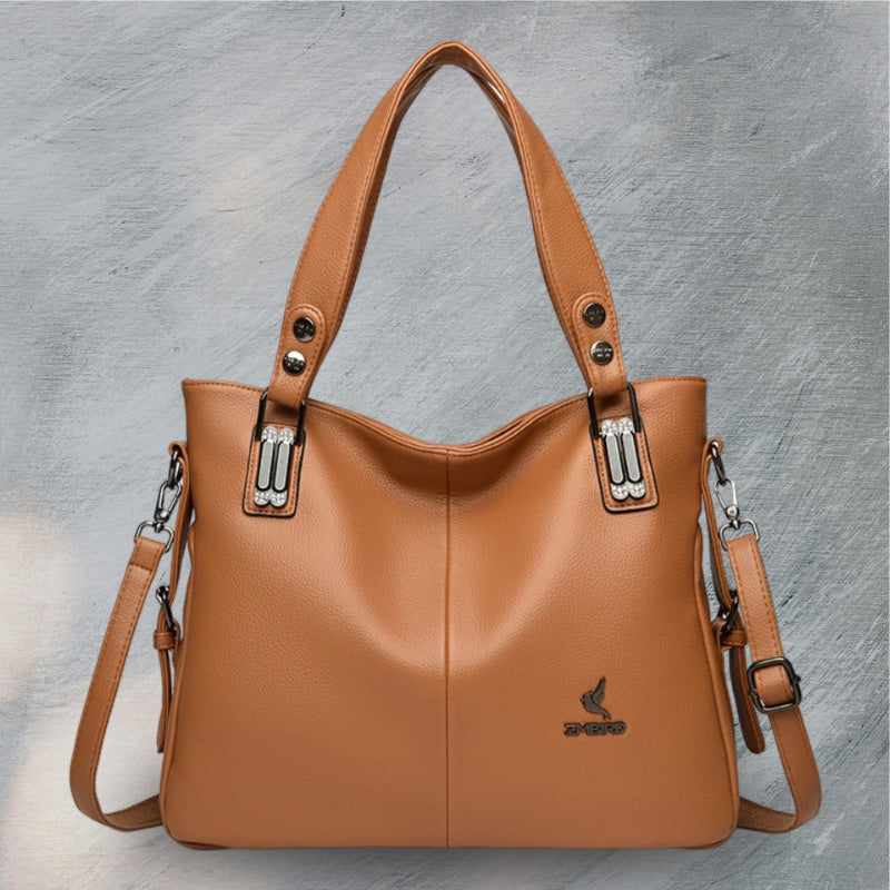 ZMbird Women's Shoulder Tote Bag in brown color