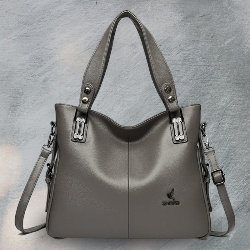 ZMbird Women's Shoulder Tote Bag in gray color