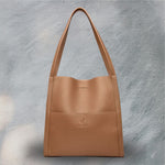 Zmbird Women's Soft Leather Tote Bag in brown color